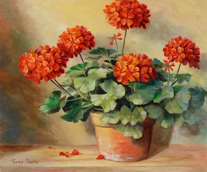 "Red Geranium" by Theresa Shelton